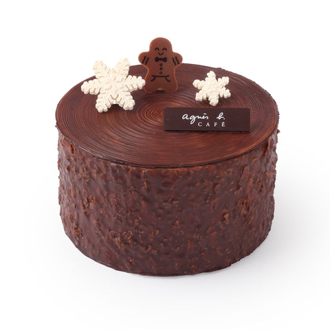 Bûche de Noël Praline sopnge cake - agnes b Cafe