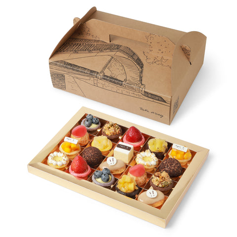SWEET CANAPES PARTY BOX Assorted sweet bites 20pcs - agnes b Cafe Fleuriste