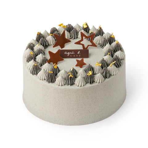 Sésame Rare sugar black sesame and hojicha Cake - agnes b Cafe Fleuriste