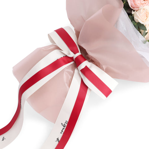 Fresh flower bouquet ribbon- agnes b Fleuriste