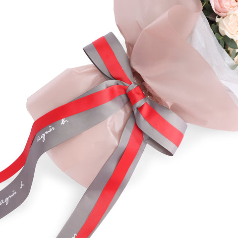 Fresh flower bouquet ribbon- agnes b Fleuriste