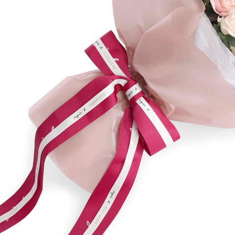 Fresh flower bouquet ribbon- agnes b Fleuriste