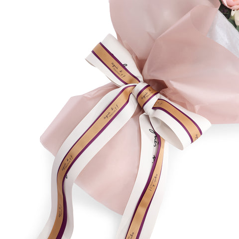 Fresh flower bouquet ribbon- agnes b Fleuriste