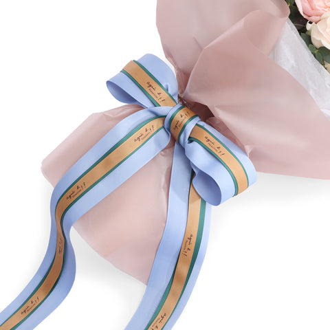 Fresh flower bouquet ribbon- agnes b Fleuriste