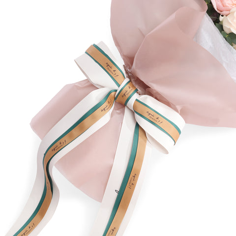 Fresh flower bouquet ribbon- agnes b Fleuriste