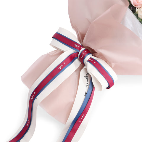 Fresh flower bouquet ribbon- agnes b Fleuriste