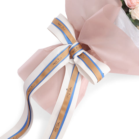 Fresh flower bouquet ribbon- agnes b Fleuriste