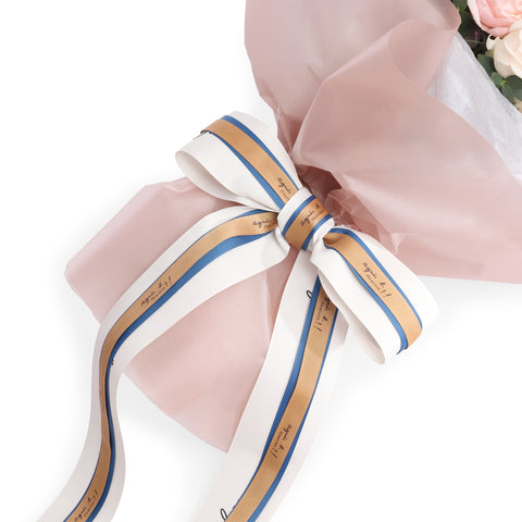 Fresh flower bouquet ribbon- agnes b Fleuriste