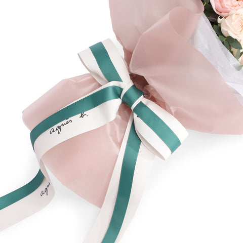 Fresh flower bouquet ribbon- agnes b Fleuriste