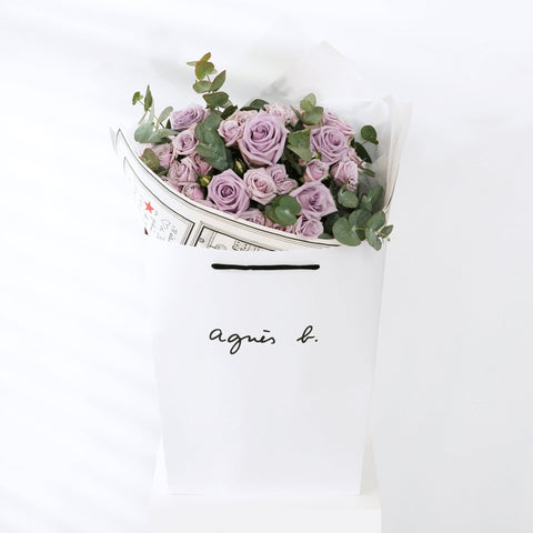 La Rose Violet Fresh Flower Bouquet - agnes b Fleuriste