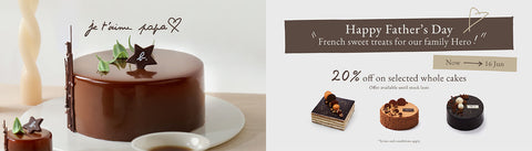 agnes b. cafe 20% off on selected whole cake for father's day promotion