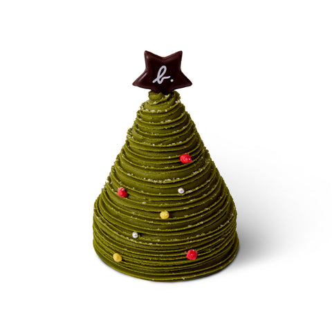 Christmas tree matcha white bean chocolate mini cake - agnes b Cafe