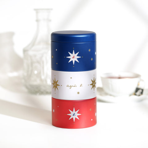 Assorted tea bags (15pcs) in 3 tier tins | agnès b. CAFÉ & DELICE