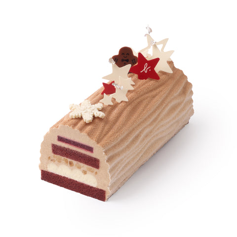 Noël log Red velvet log cake - agnes b Cafe