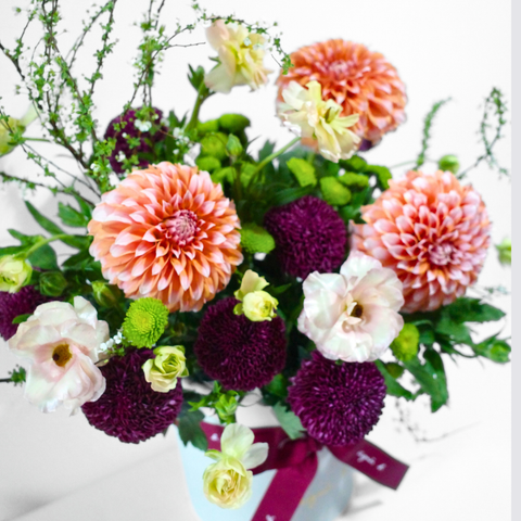 CNY Flower arrangement in bucket