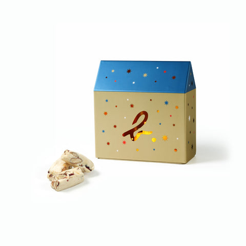 French nougat in candle light house tin (15pcs)