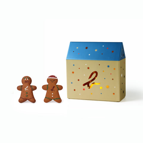 Mini gingerbread in candle light house tin (6pcs) | agnès b. CAFÉ & DELICE