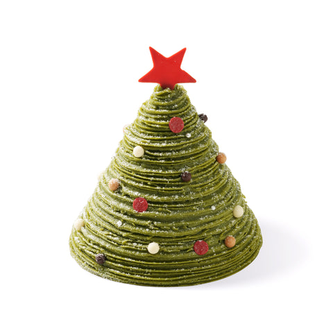 Christmas tree matcha white bean chocolate cake | agnès b. CAFÉ