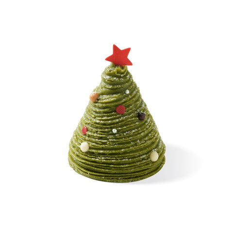 Christmas tree matcha white chocolate mini cake | agnès b. CAFÉ