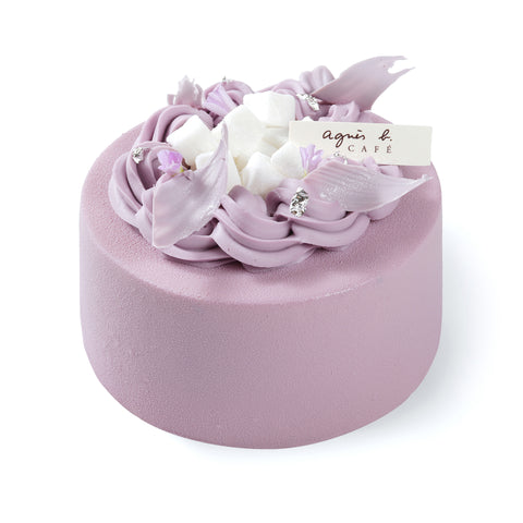 Violette Dajia taro mousse, mochi, purple sponge cake | agnès b. CAFÉ