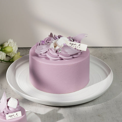 Violette Dajia taro mousse, mochi, purple sponge cake | agnès b. CAFÉ