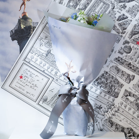 Eco-friendly bouquet wrapping paper The Bastille Day | agnès b. FLEURISTE