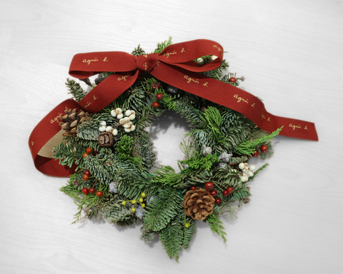 Christmas Table Wreath floral workshop - agnes b Fleuriste