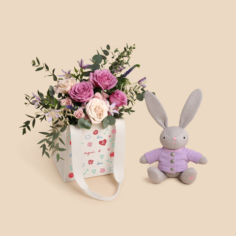 Louise fresh flower bouquet with b.rabbit  - agnes b Fleuriste