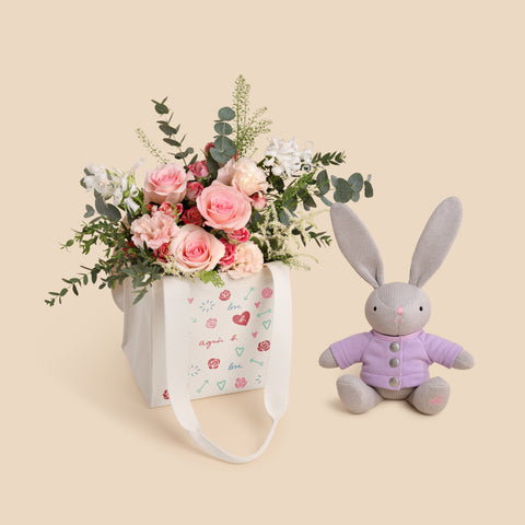 Mylène fresh flower bouquet with b.rabbit - agnes b Fleuriste