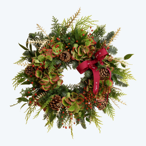 Julie Fresh Hand-Crafted Christmas Wreath | agnès b. FLEURISTE