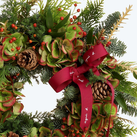 Julie Fresh Hand-Crafted Christmas Wreath | agnès b. FLEURISTE