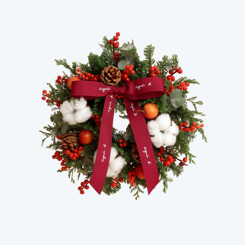 Aude Fresh Hand-Crafted Christmas Wreath | agnès b. FLEURISTE