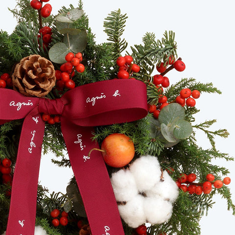 Aude Fresh Hand-Crafted Christmas Wreath | agnès b. FLEURISTE