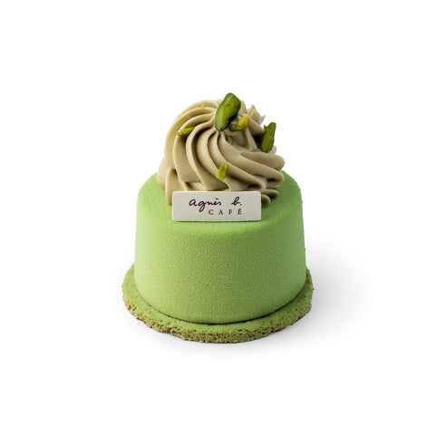 Laure rare sugar pistachio berry jelly mini cake - agnes b Cafe Fleuriste