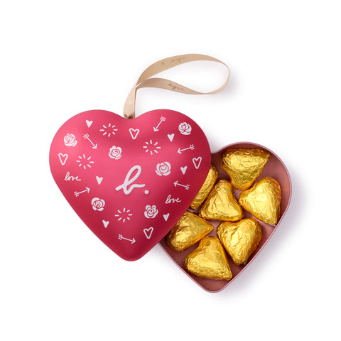 Valentine heart shaped dark chocolate ganache (10 pcs) - agnes b Cafe Delice