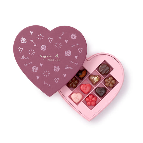 Assorted bonbons in Valentine’s box (10pcs) - agnes b Cafe Delice