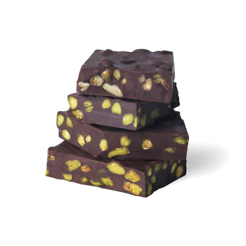 Low sugar dark chocolate with pistachio - agnes b Cafe Fleuriste